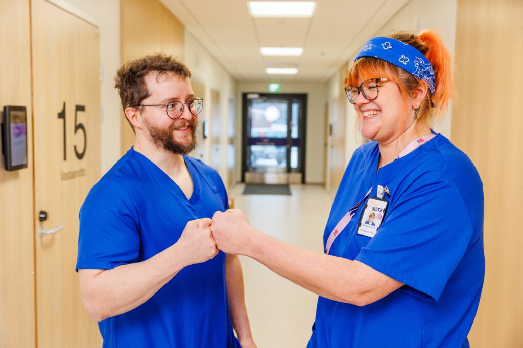 Lääkäri Risto Kuokkanen ja sairaanhoitaja Sanna Kastikainen