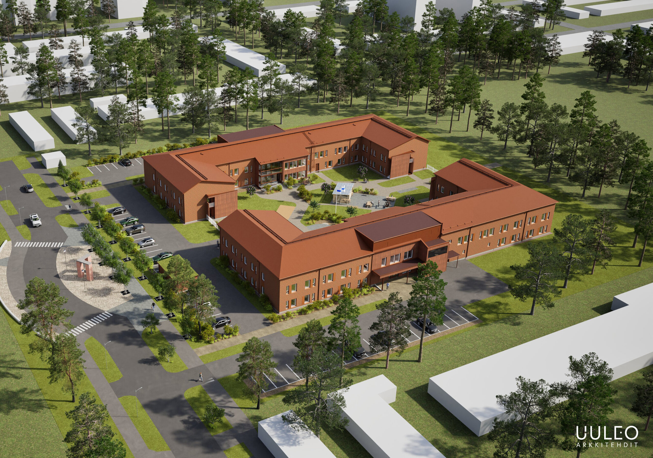 Havainnekuva Rantakylään rakennettavista ikääntyneiden asumisyksiköistä